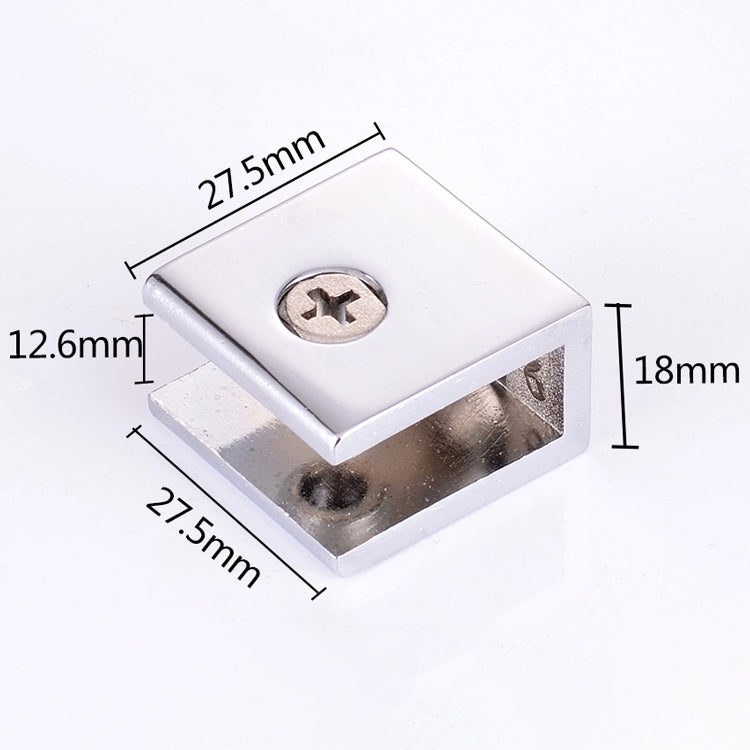 Zinc Alloy Bright Fixed Bracket Connection Square Glass Fixing Clamp, Size: L