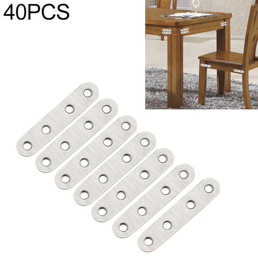 40 PCS Stainless Steel Connection Code Straight Connecting Piece, Number: 4