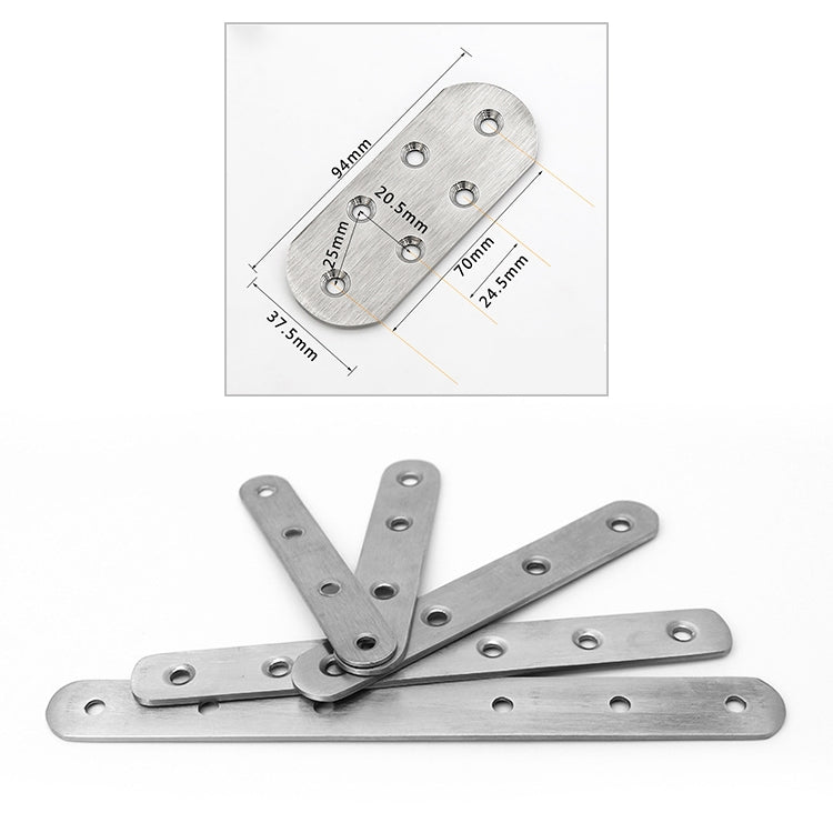 10 PCS Stainless Steel Connection Code Straight Connecting Piece, Number: 18