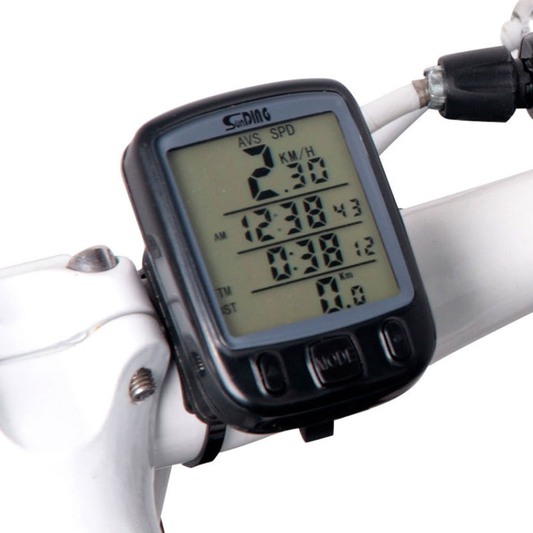SUNDING 563A Bike Bicycle Waterproof Wired LCD Screen Luminous Mileage Speedometer Odometer, Chinese Version