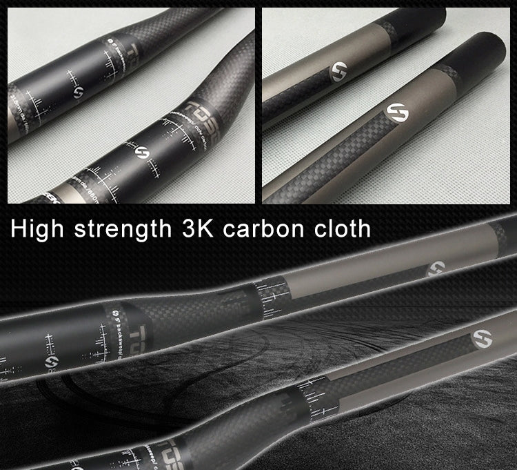 TOSEEK Full Carbon Fiber Road Bike Bent Handlebar, Size: 620mm (Matte)