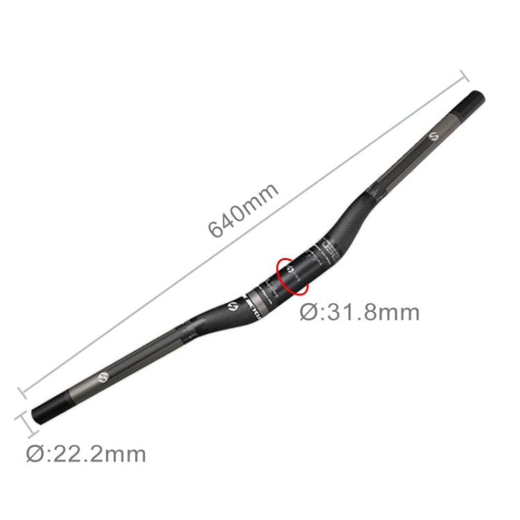 TOSEEK Full Carbon Fiber Road Bike Bent Handlebar, Size: 640mm (Matte)