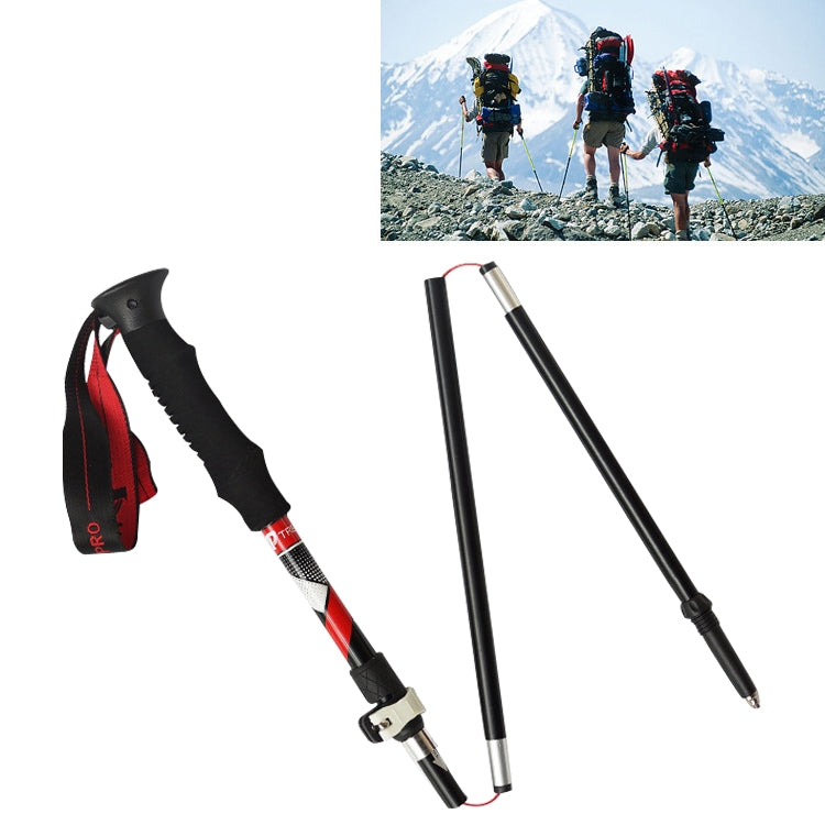 5 Node Portable Foldable Aluminium Alloy Alpenstocks Trekking Poles, Folding Length : 35CM