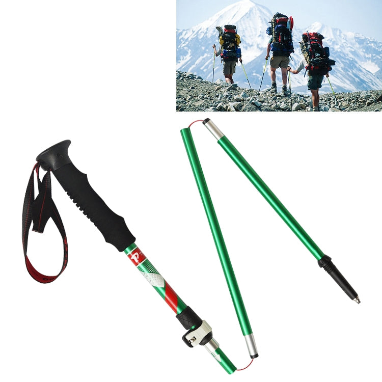 5 Node Portable Foldable Aluminium Alloy Alpenstocks Trekking Poles, Folding Length : 35CM