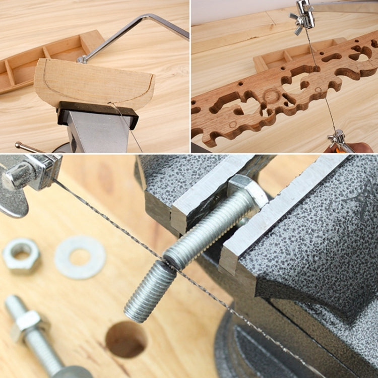 U Shape Hacksaw with Blades for Metal / Wood / Plastic Tube / Wire DIY Hand Tool Portable Woodworking Saw, Width: 105mm