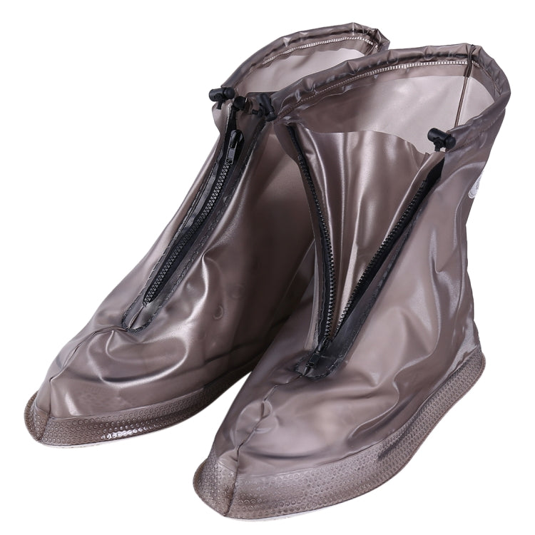 Fashion PVC Non-slip Waterproof Thick-soled Shoe Covers Size: XXL
