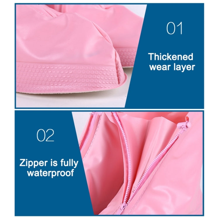 Fashion Children PVC Non-slip Waterproof Thick-soled Shoe Cover Size: XL