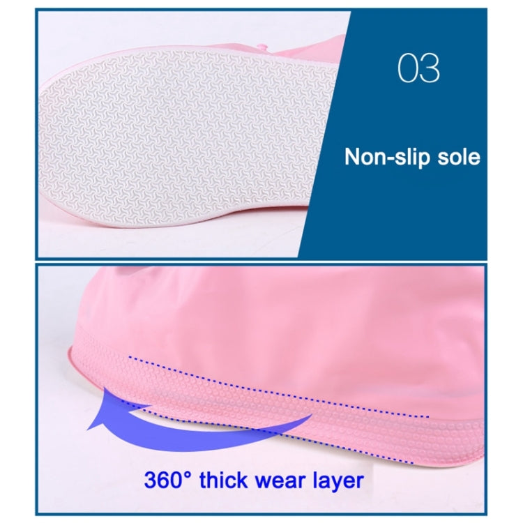 Fashion Children PVC Non-slip Waterproof Thick-soled Shoe Cover Size: XL