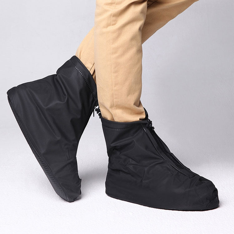 Fashion PVC Non-slip Waterproof Thick-soled Shoe Cover Size: XL