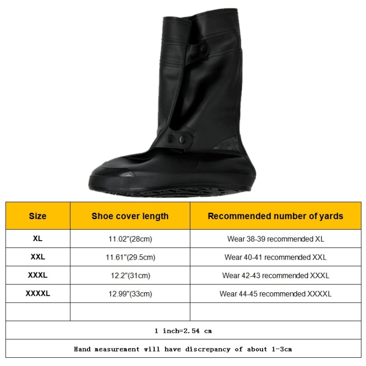High Tube Rainproof Snowproof Adult Shoe Cover Size: XL