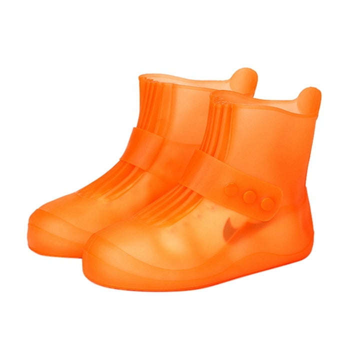 Fashion Integrated PVC Waterproof  Non-slip Shoe Cover with Thickened Soles Size: 30-31