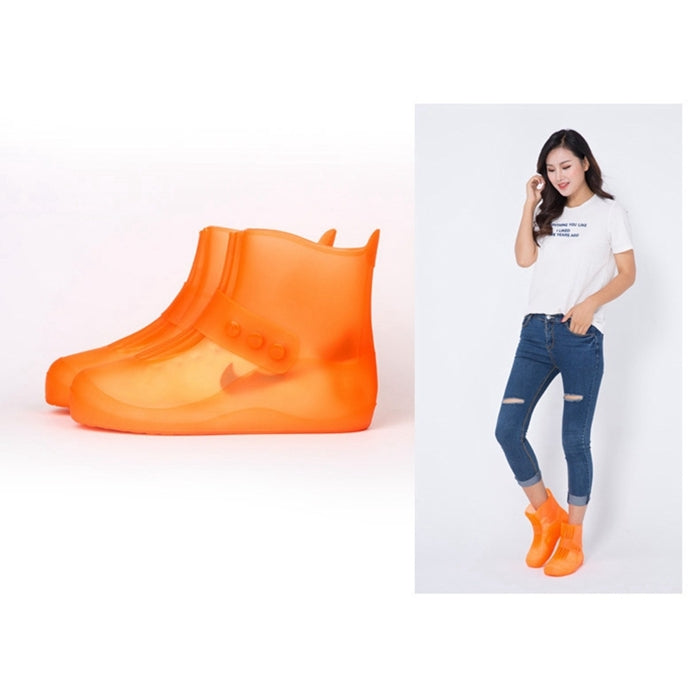 Fashion Integrated PVC Waterproof  Non-slip Shoe Cover with Thickened Soles Size: 40-41