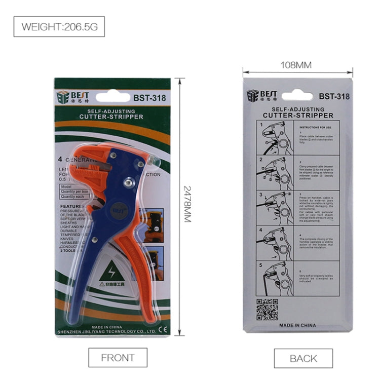 BEST-318 Cable Stripper Cutting and Crimping Pliers