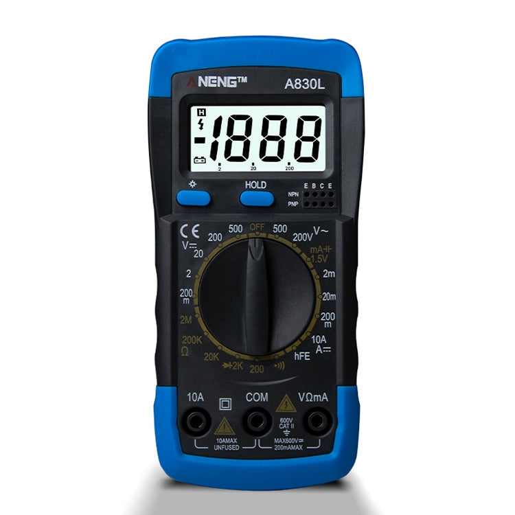 ANENG A830L Handheld Multimeter Household Electrical Instrument (Yellow Grey)