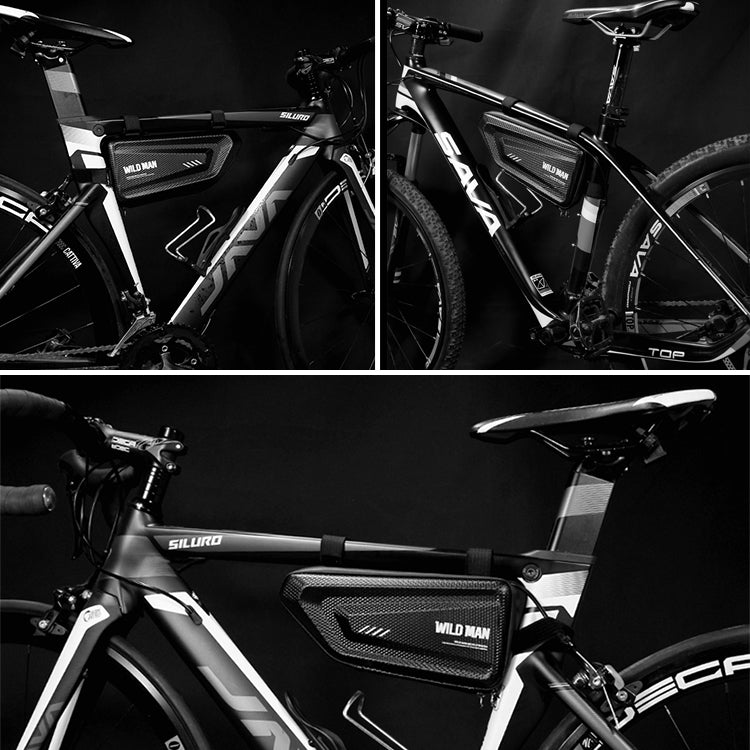 WILD MAN E4 Waterproof Front Bag MTB Mobile Phone Sets Bicycle Tube Bag Riding Accessories