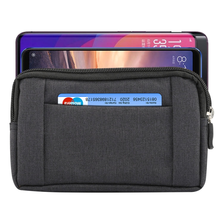 Sports Denim Universal Phone Bag Waist Bag for 6.4~6.5 inch Smartphones, Size: XL
