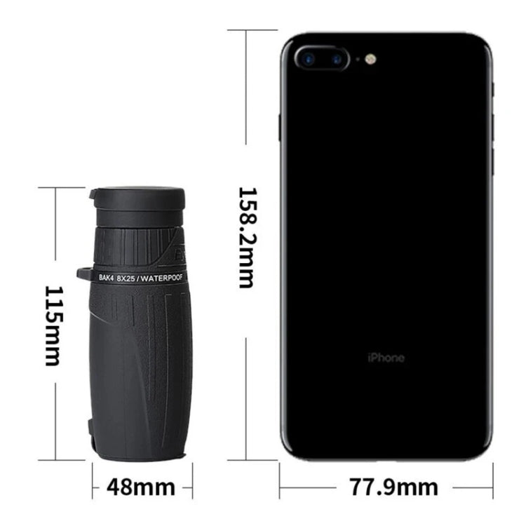 Eyeskey 10X25 Portable Monocular Binoculars Large-field Low-light Night Vision Telescope