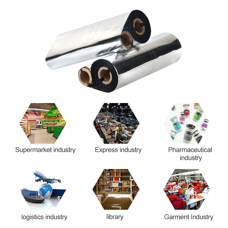 2 PCS Wax-based Printer Coated Paper Barcode Ribbon, Size: 5cmx300m