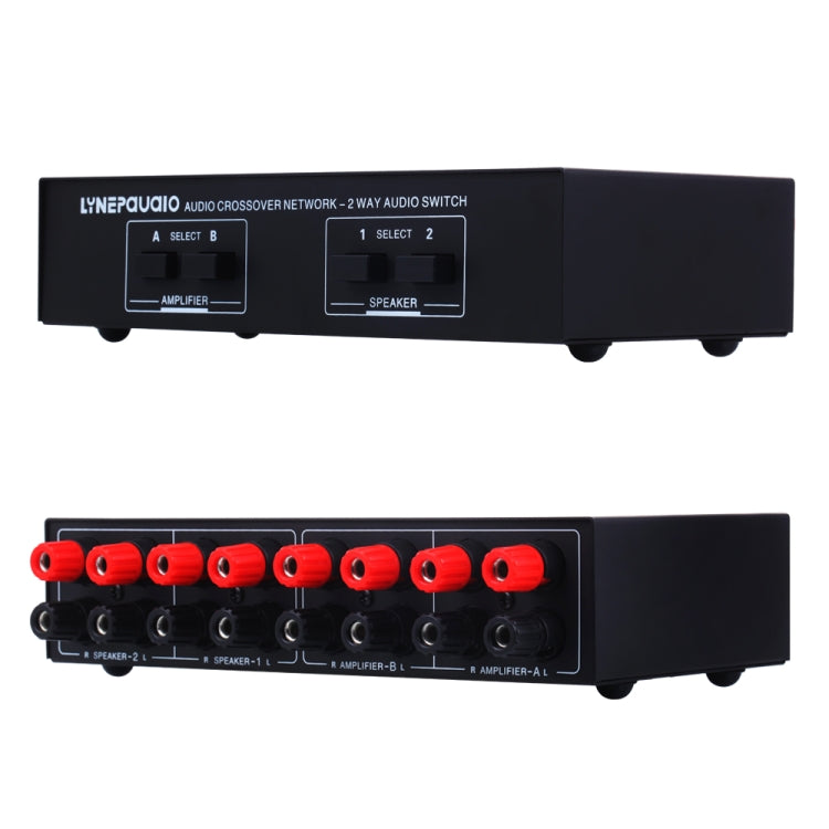B822 Passive Speaker Switch 2 Channel Power Amplifier Audio Switch Loudspeaker,  2 Input and 2 Output