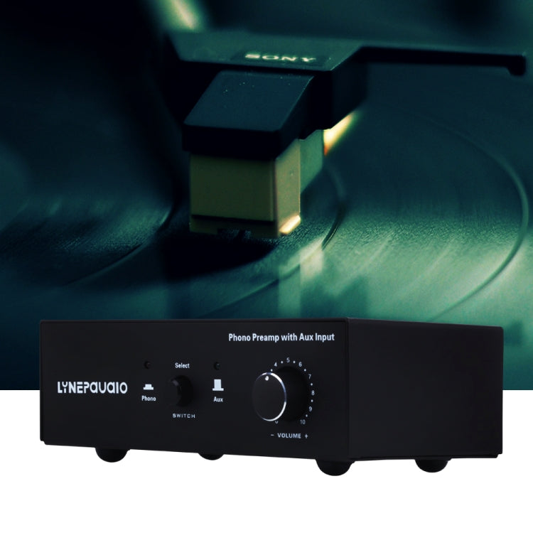 B855 LINEPAUDIO Phone Prephonograph Signal Amplifier with Auxiliary Input and Volume Control