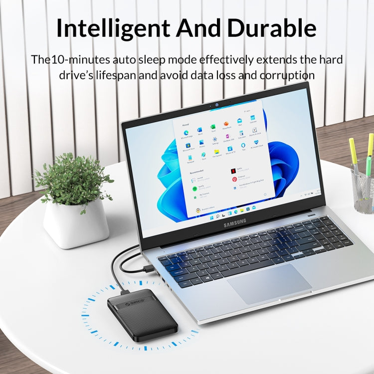 ORICO 2577U3-V1 Grid Texture Design 2.5 inch USB3.0 Micro-B Hard Drive Enclosure Box