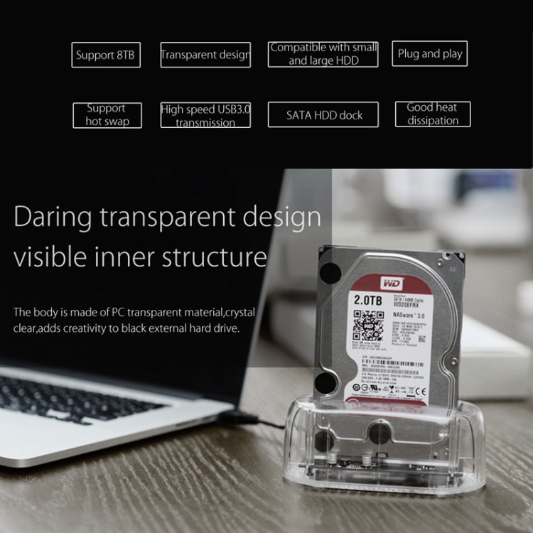 ORICO 6139U3 2.5 / 3.5 inch Transparent SATA to USB 3.0 Hard Drive Dock Station