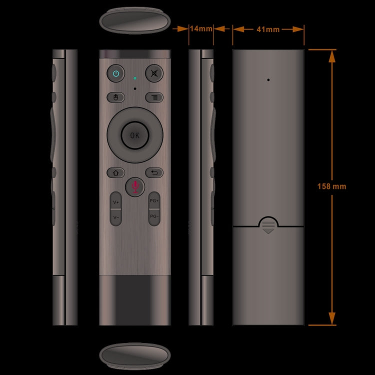 Q5 2.4G RF 3D Brushed Fashion Sense Universal Voice Version Air Mouse Remote Controller