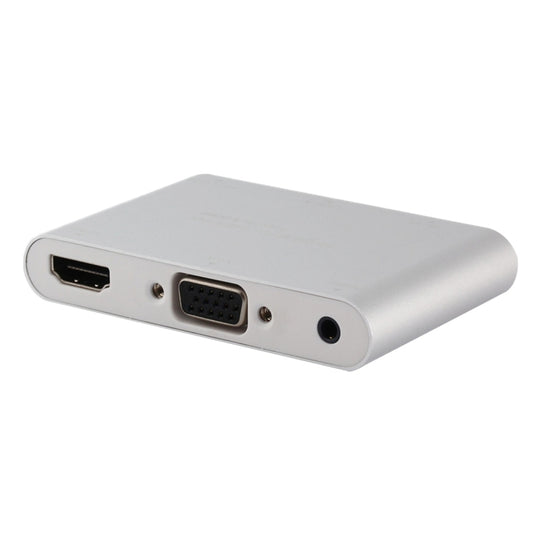 P27 Metal Cover Micro USB to HDMI + VGA HDTV Converter Digital AV Adapter, Power by EZCast, Support iOS / Android / Windows System