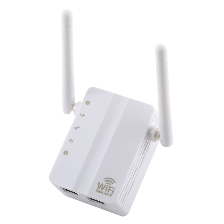 300Mbps Wireless-N Range Extender WiFi Repeater Signal Booster Network Router with 2 External Antenna, EU Plug