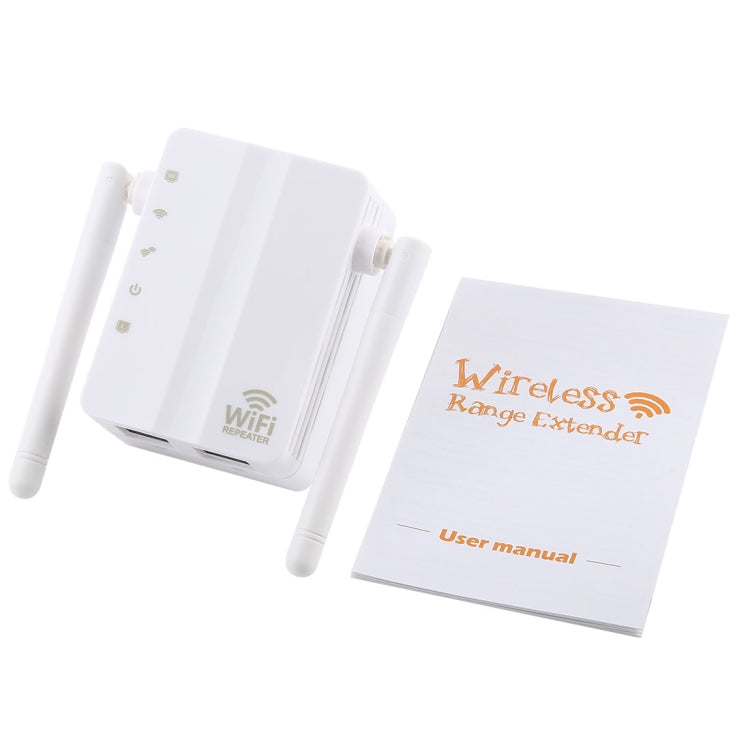 300Mbps Wireless-N Range Extender WiFi Repeater Signal Booster Network Router with 2 External Antenna, EU Plug