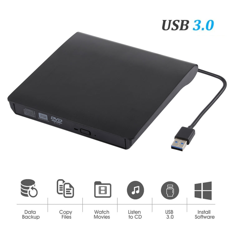 Brushed Texture USB 3.0 POP-UP Mobile External DVD-Rw DVD / CD Rewritable Drive External ODD & HDD Device