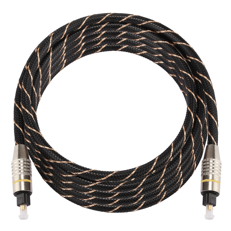 3m OD6.0mm Gold Plated Metal Head Woven Net Line Toslink Male to Male Digital Optical Audio Cable
