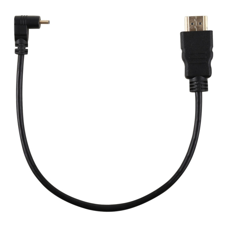30cm 4K HDMI Male to Micro HDMI Reverse Angled Male Gold-plated Connector Adapter Cable