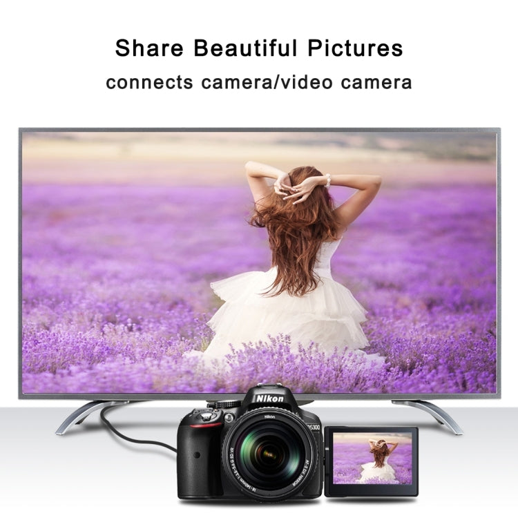 50cm 4K HDMI Male to Micro HDMI Right Angled Male Gold-plated Connector Adapter Cable