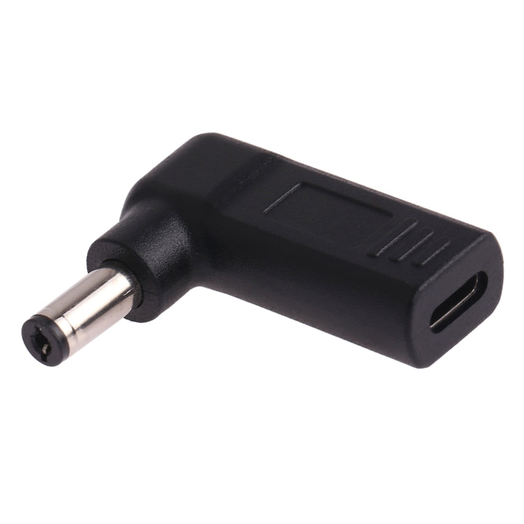USB-C / Type-C Female to 5.5 x 2.1mm Male Plug Elbow Adapter Connector