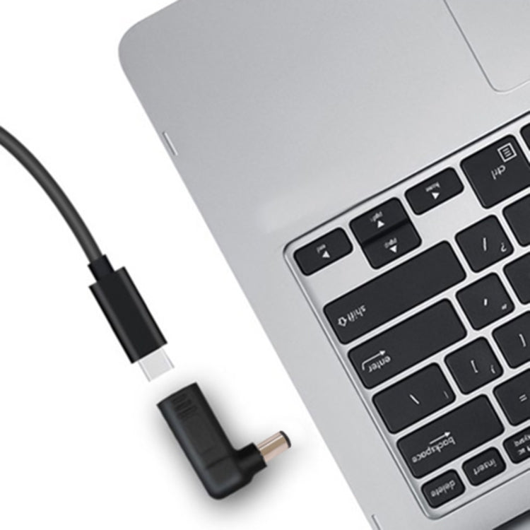 USB-C / Type-C Female to 7.4 x 5.0mm Male Plug Elbow Adapter Connector for HP Laptops