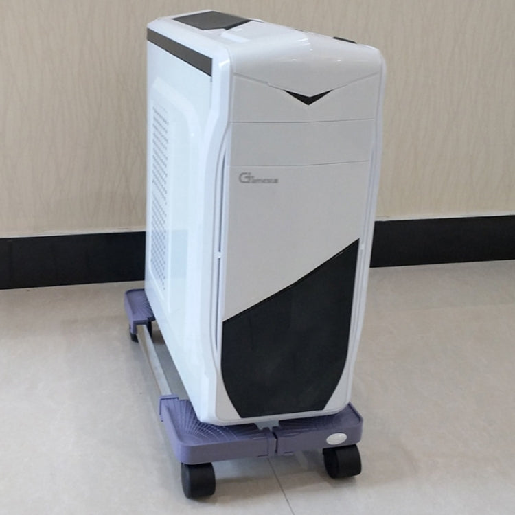 Computer Mainframe Host Adjustable Mobile Base Bracket with Wheel, 43-55cm Length Adjustable, 22-34cm Width Adjustable