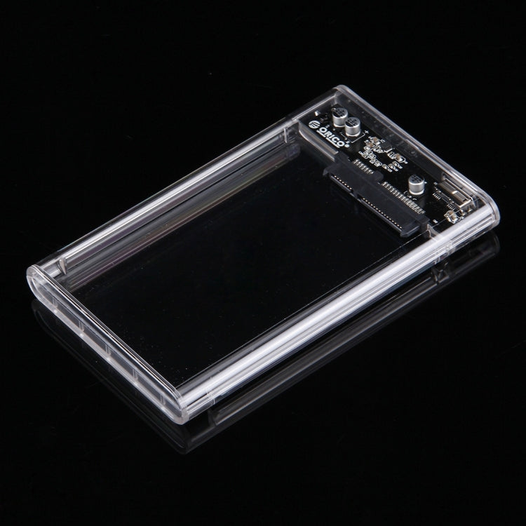ORICO 2139U3-CR USB3.0 Transparent External Hard Disk Box Storage Case for 9.5mm 2.5 inch SATA HDD / SSD