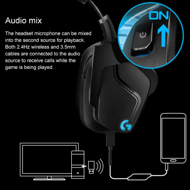 Logitech G933S Wireless Wired Dual-mode EarphoneDolby 7.1 Stereo Noise Reduction Competition Gaming Headset