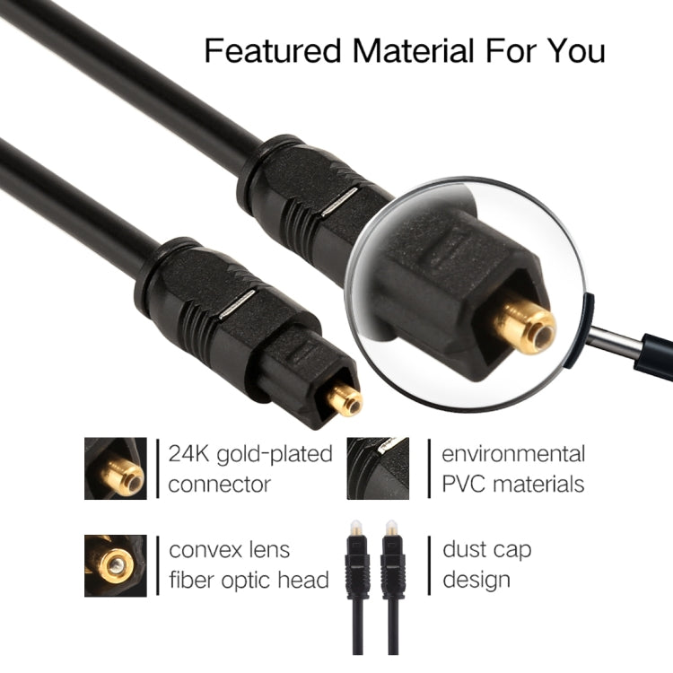 EMK 1m OD4.0mm Toslink Male to Male Digital Optical Audio Cable