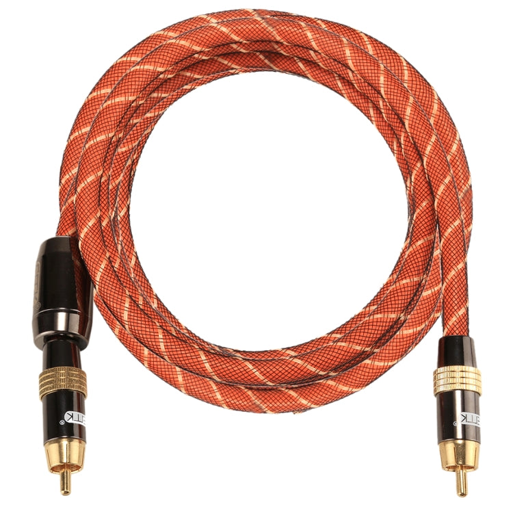 EMK TZ/A 2m OD8.0mm Gold Plated Metal Head RCA to RCA Plug Digital Coaxial Interconnect Cable Audio / Video RCA Cable