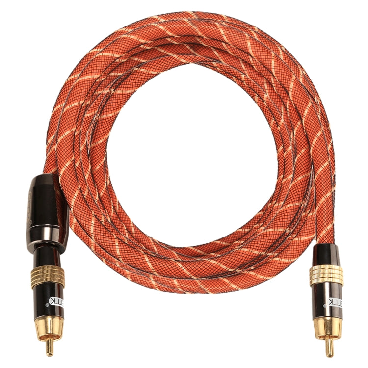 EMK TZ/A 3m OD8.0mm Gold Plated Metal Head RCA to RCA Plug Digital Coaxial Interconnect Cable Audio / Video RCA Cable