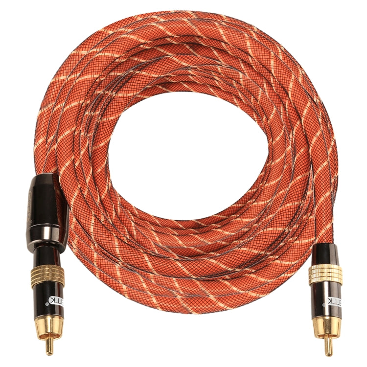 EMK TZ/A 8m OD8.0mm Gold Plated Metal Head RCA to RCA Plug Digital Coaxial Interconnect Cable Audio / Video RCA Cable