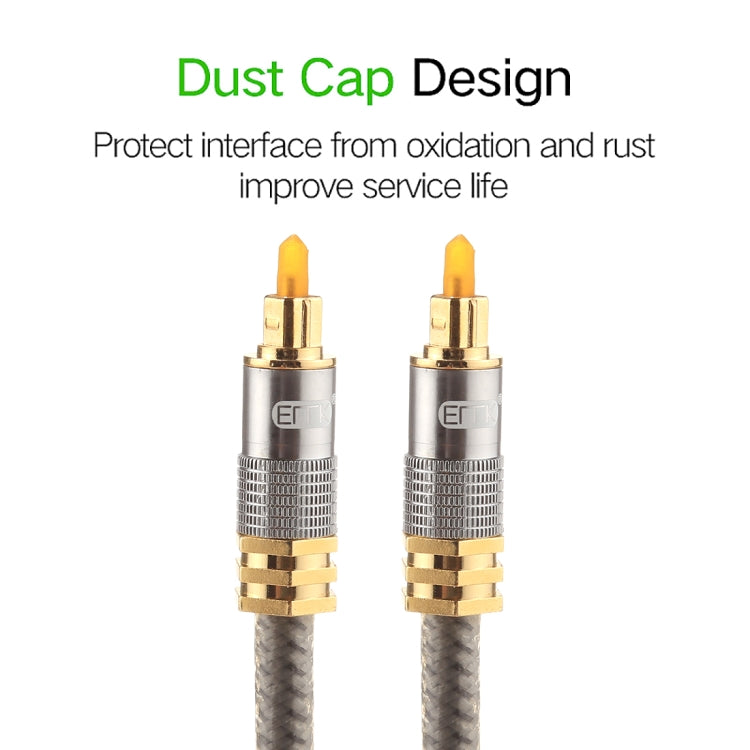 EMK YL-A 2m OD8.0mm Gold Plated Metal Head Toslink Male to Male Digital Optical Audio Cable