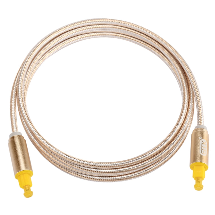 EMK 1.5m OD4.0mm Gold Plated Metal Head Woven Line Toslink Male to Male Digital Optical Audio Cable