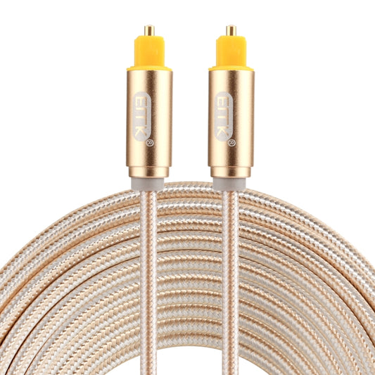 EMK 5m OD4.0mm Gold Plated Metal Head Woven Line Toslink Male to Male Digital Optical Audio Cable