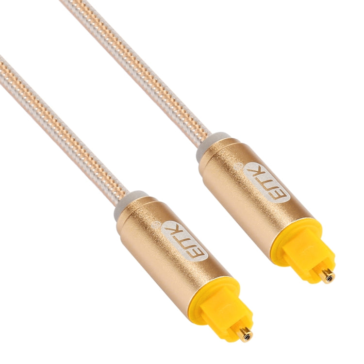 EMK 5m OD4.0mm Gold Plated Metal Head Woven Line Toslink Male to Male Digital Optical Audio Cable