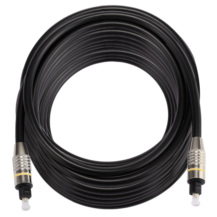 15m OD6.0mm Nickel Plated Metal Head Toslink Male to Male Digital Optical Audio Cable
