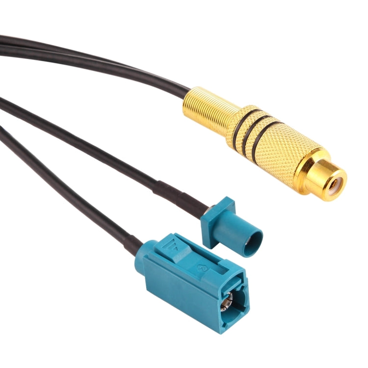 15cm RCA Female to  FAKRA Male + FAKRA Z Type Female RG174 Cable with Spring