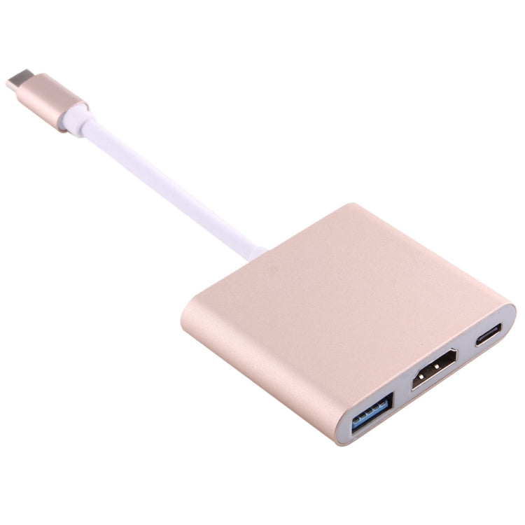USB-C / Type-C 3.1 Male to USB-C / Type-C 3.1 Female & HDMI Female & USB 3.0 Female Adapter
